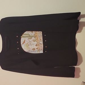 Black graphic sweater